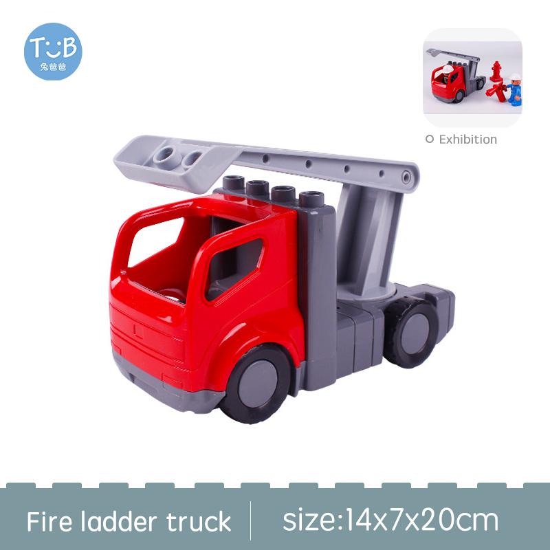 Big Size Building Blocks Sports Car Bus Jeep Truck Accessories Bricks Compatible with Duplos Children DIY Parts Kids Toys Gift