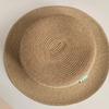 Elegant Straw Woven Hat Breathable Women's Sun Hat Simple Beach Flat Top Hat  Ladies