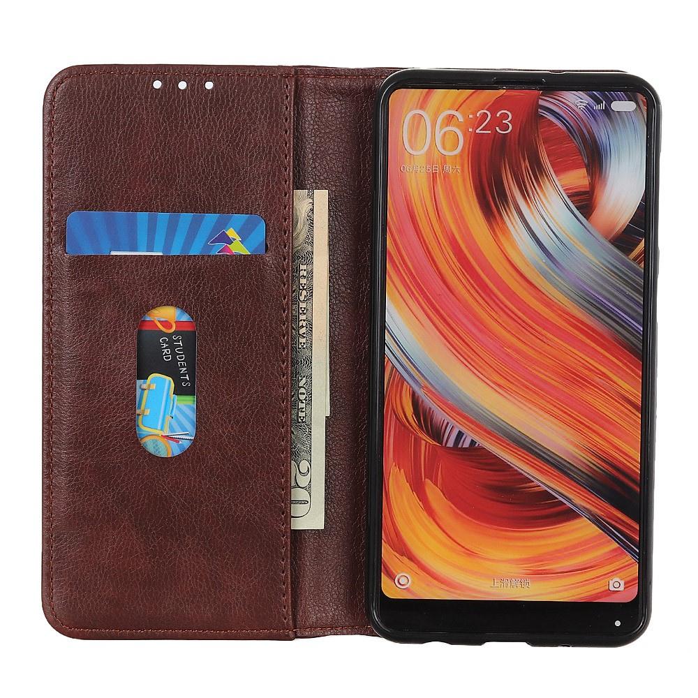 Flip Case for Xiaomi Redmi Note 15 Pro 5G, Split Leather, Brown