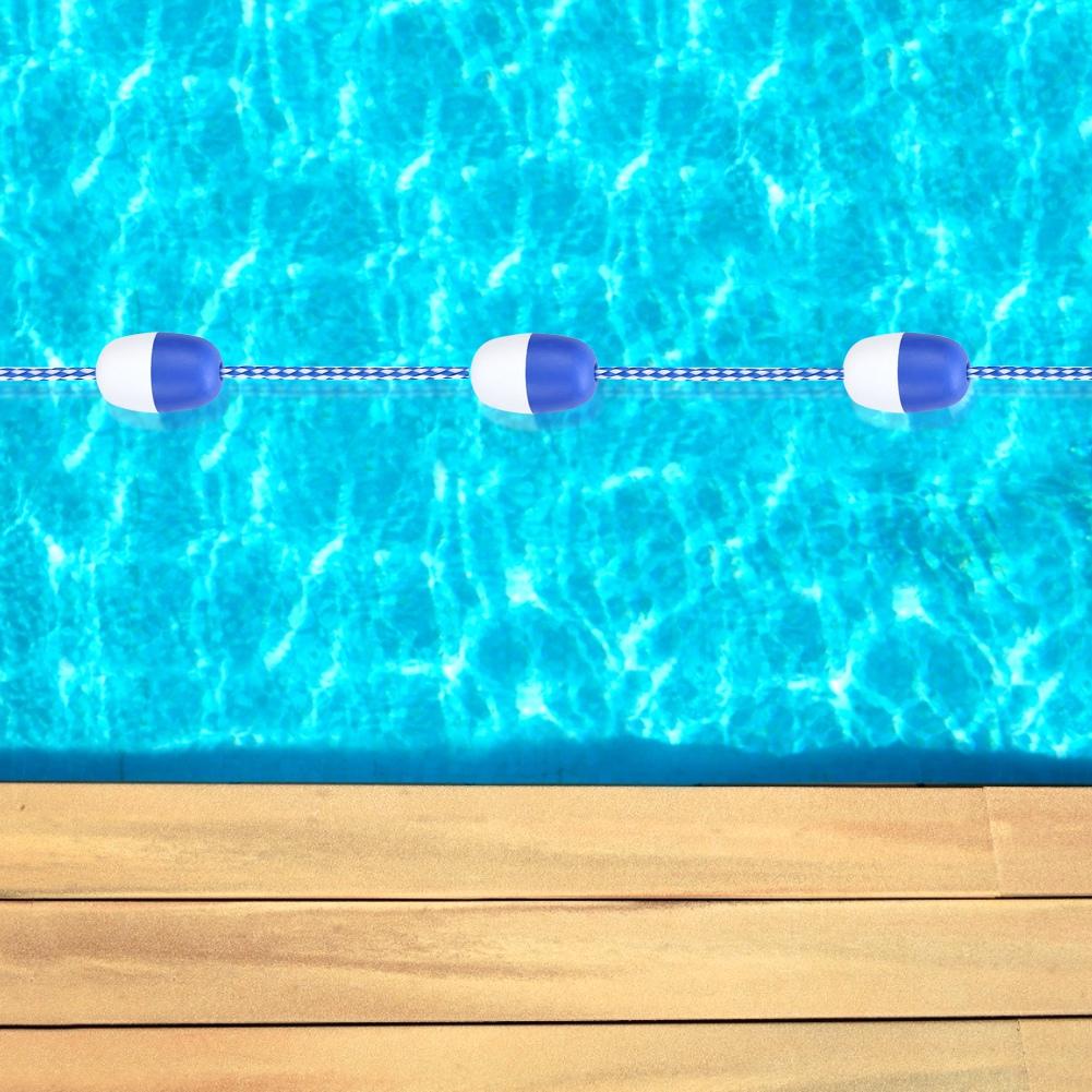 Corda di Sicurezza per Piscina 5m Corda Galleggiante Cima di Corsia Attrezzatura per Piscina (11 Palle)