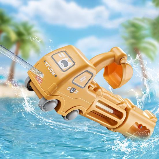 Pull-Back Water Shooter 6-10M Range Squirt Toys with Moving Wheels Exciting Outdoor Water Toy for Kids