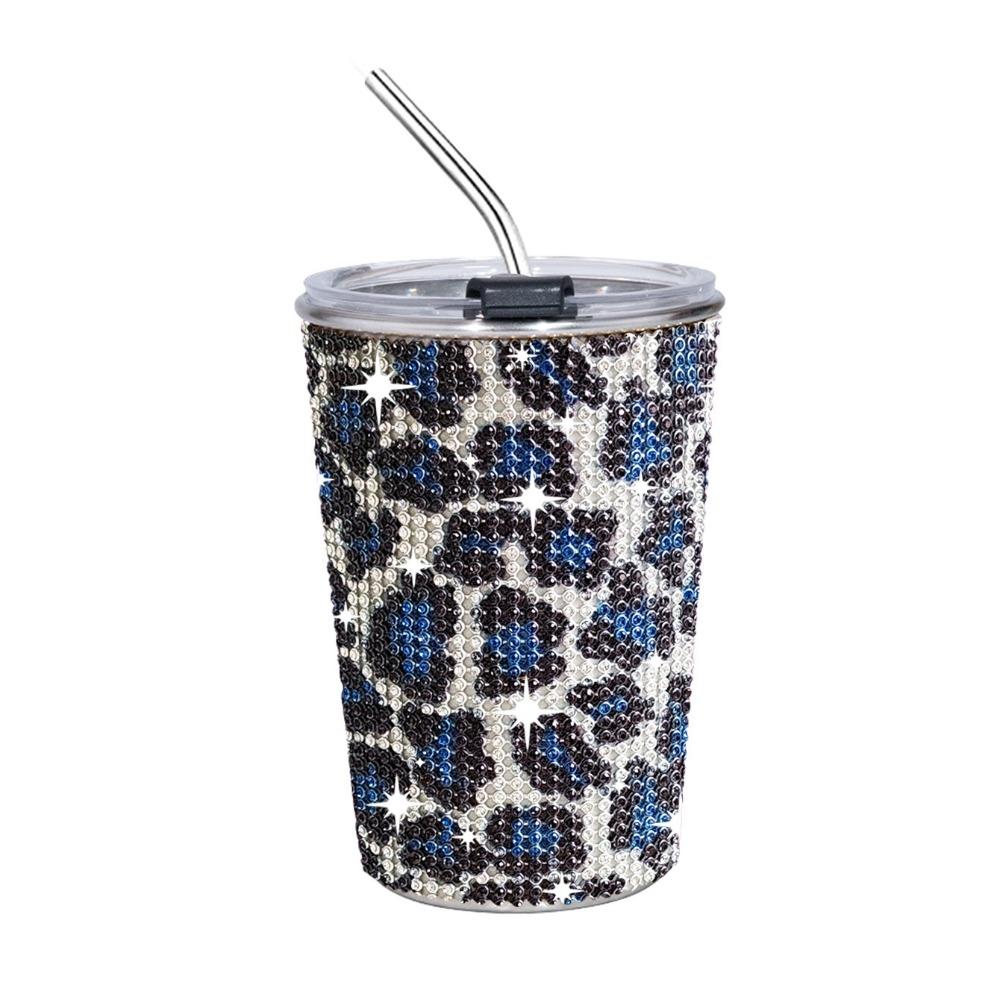 500ml Rhinestone Water Cup Sparkling Bling Stainless Steel Water Bottle Reusable Unbreakable Glitter Coffee Mug Bridemaid Gift