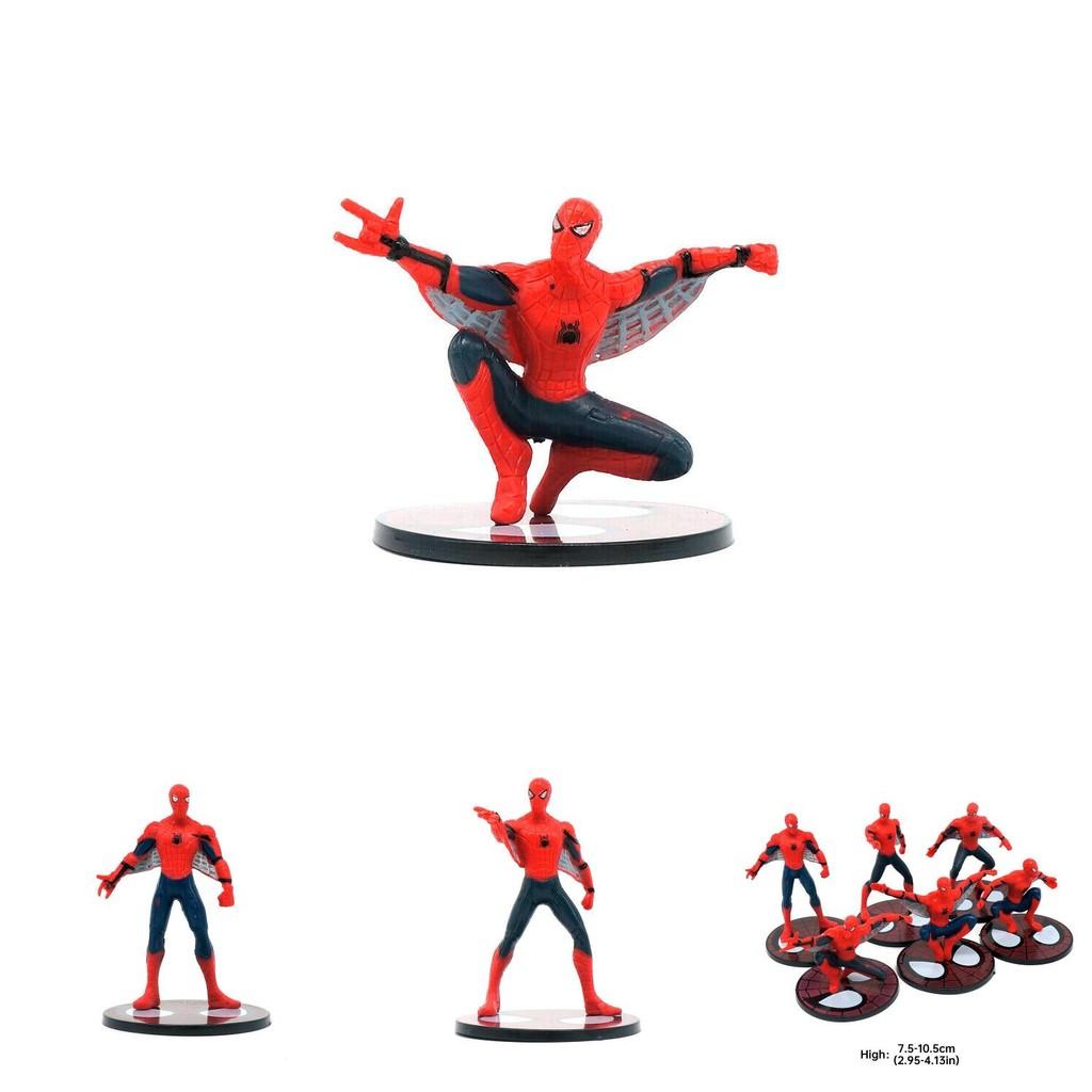 Spider-man Cake Topper Decoration Model 6 Superhero Figures 7-12cm Resin Character Figures