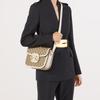 Gucci Horsebit 1955 Vintage Logo Canvas And Leather Saddle Bag Women Shoulder Bag Ebony White 602204-92TCG-9761