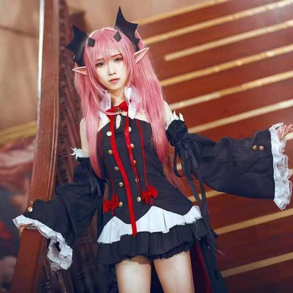 Seraph Of The End Owari no Seraph Krul Tepes Cosplay Costume Uniform Wig Cosplay Anime Witch Vampire Halloween Costume For Women