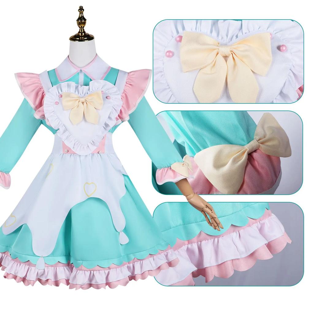 Needy Girl Overdose Maid Dress Amechan K Angel Cosplay Costume Jirai Kei Game Full Set Chou Zetsu Sai Kawa Ten Shi Chan