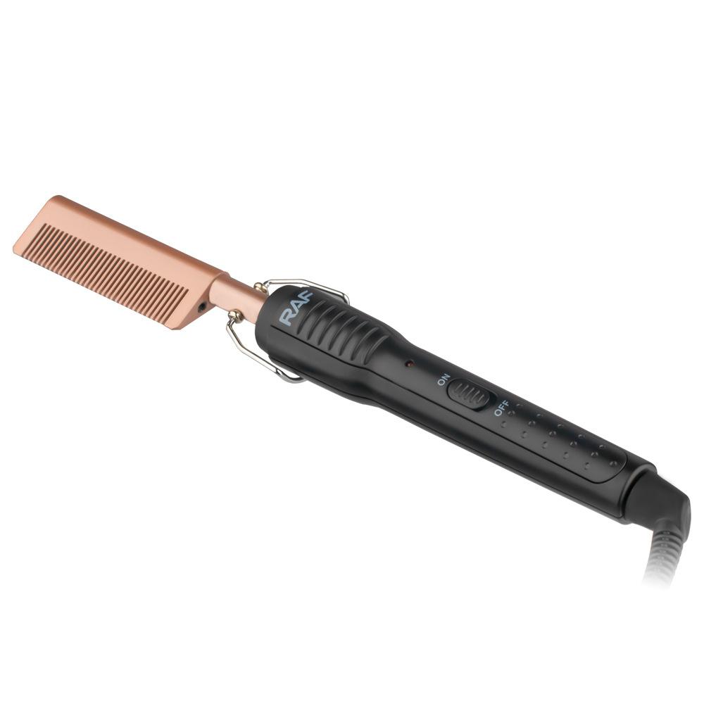 Electric Curling Comb, Household Hair Curling Iron, Dry And Wet Dual-Use Copper Comb, Multi-Functional Curling Straightening Comb