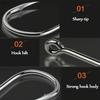 100pcs Fishing Hooks Set High Carbon Steel Sharp Barbed Fishhooks Rock Fishing Gear Tackle Accessories for Saltwater