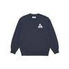 Palace FW21 Slub Crew Triangle Logo Print Sweatshirt Unisex Sweatshirt Navy-Blue P21CS069