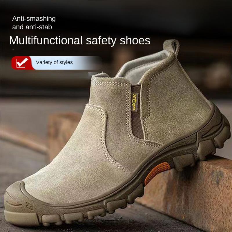Labor Insurance Shoes Men's Single Shoes Protective Shoes Steel Baotou Anti-smashing Safety Work Protective Shoes