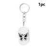 Mini Sliding Pill Box Keychain Compact Pill Container 3 Compartments BPA Free for Pocket Purse Travel Business Trip Use