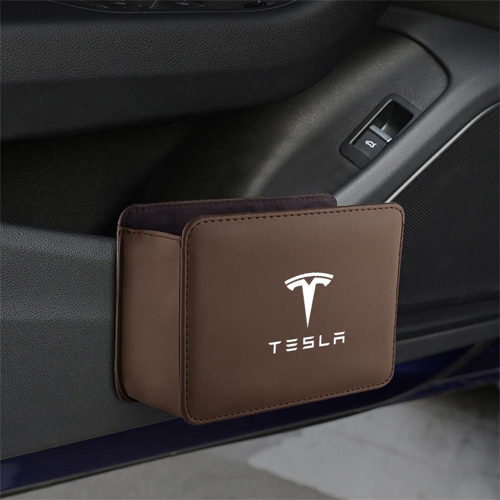 ALZ1 Car Door Side Storage Box Multifunctional Organizers Pocket For Tesla Model 3 Model Y Model S Roadster Coil Model X Cybertruck