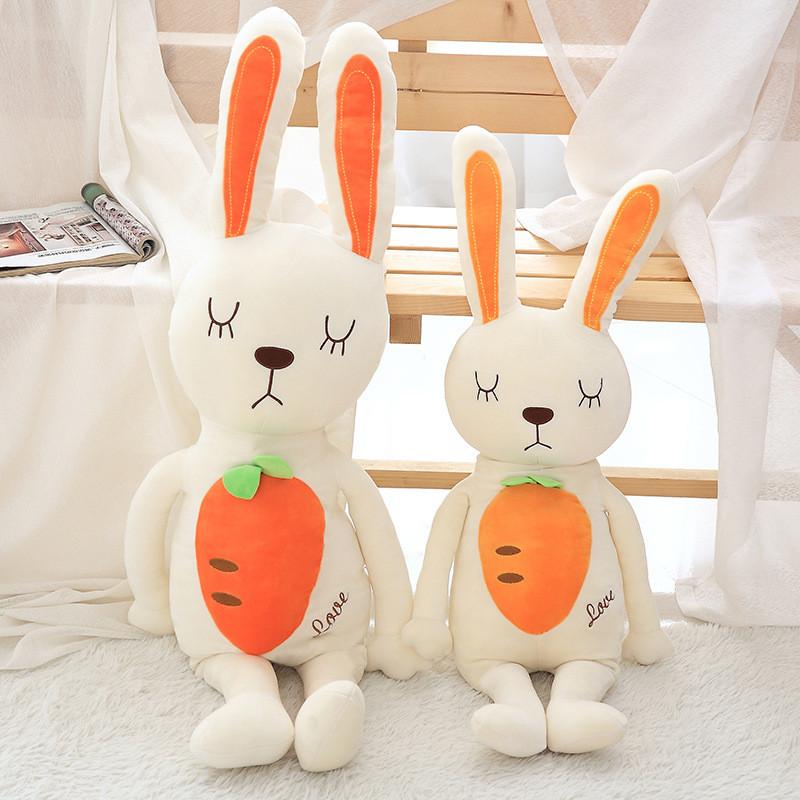 Plush Bunny Toy Carrot Sleep Pillow For Kids Girls Gift