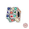 Original Charms Copper Rotatable Rubik'S Cube Series Charms Beads Fit 3Mm Original Bracelet Women Diy Jewelry Gifts