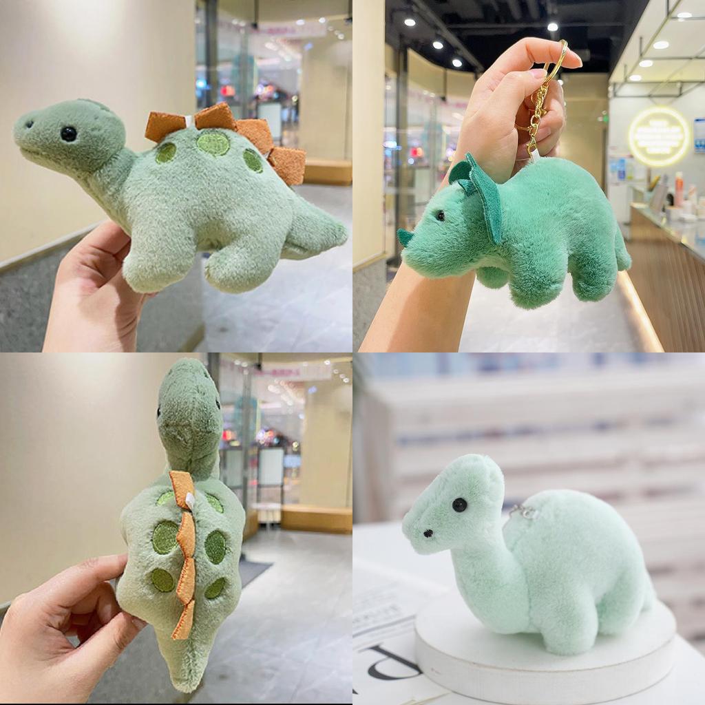 Adorable 2024 Dinosaur Plush Keychain Cute Pp Cotton Bag Car Chain Decoration