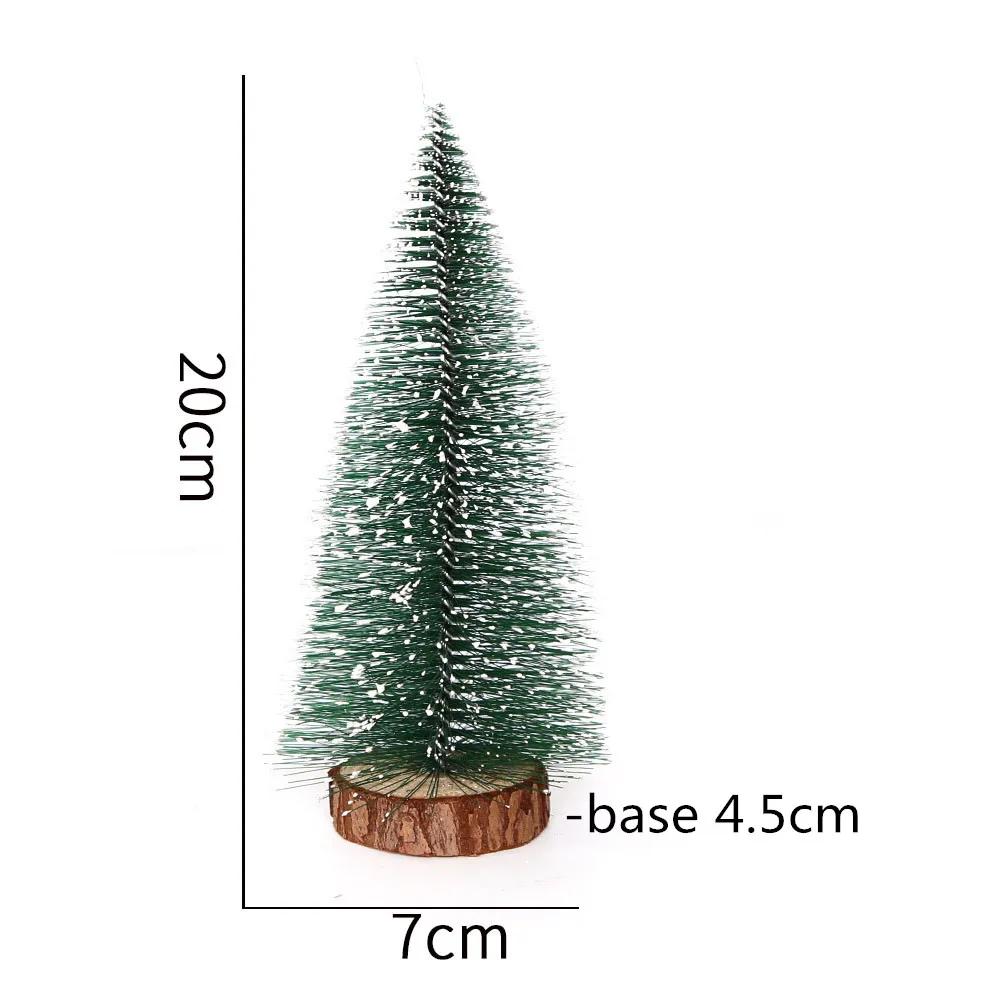 Mini Christmas Tree Stick White Cedar Desktop Small Christmas Tree Decor, Winter Snow Ornaments Trees for Xmas Party Home Party