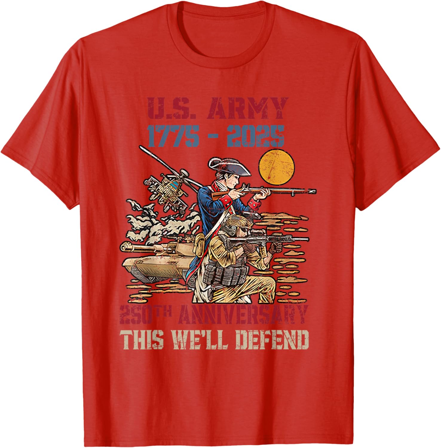 US Army 1775-2025 250th anniversary T-Shirt 100% Cotton O-Neck Short Sleeve Summer Casual Mens T-shirt Streetwear S