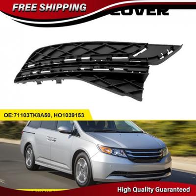 Front Bumper Fog Light Cover Bezel For Honda Odyssey 2014-2017 Passenger Black