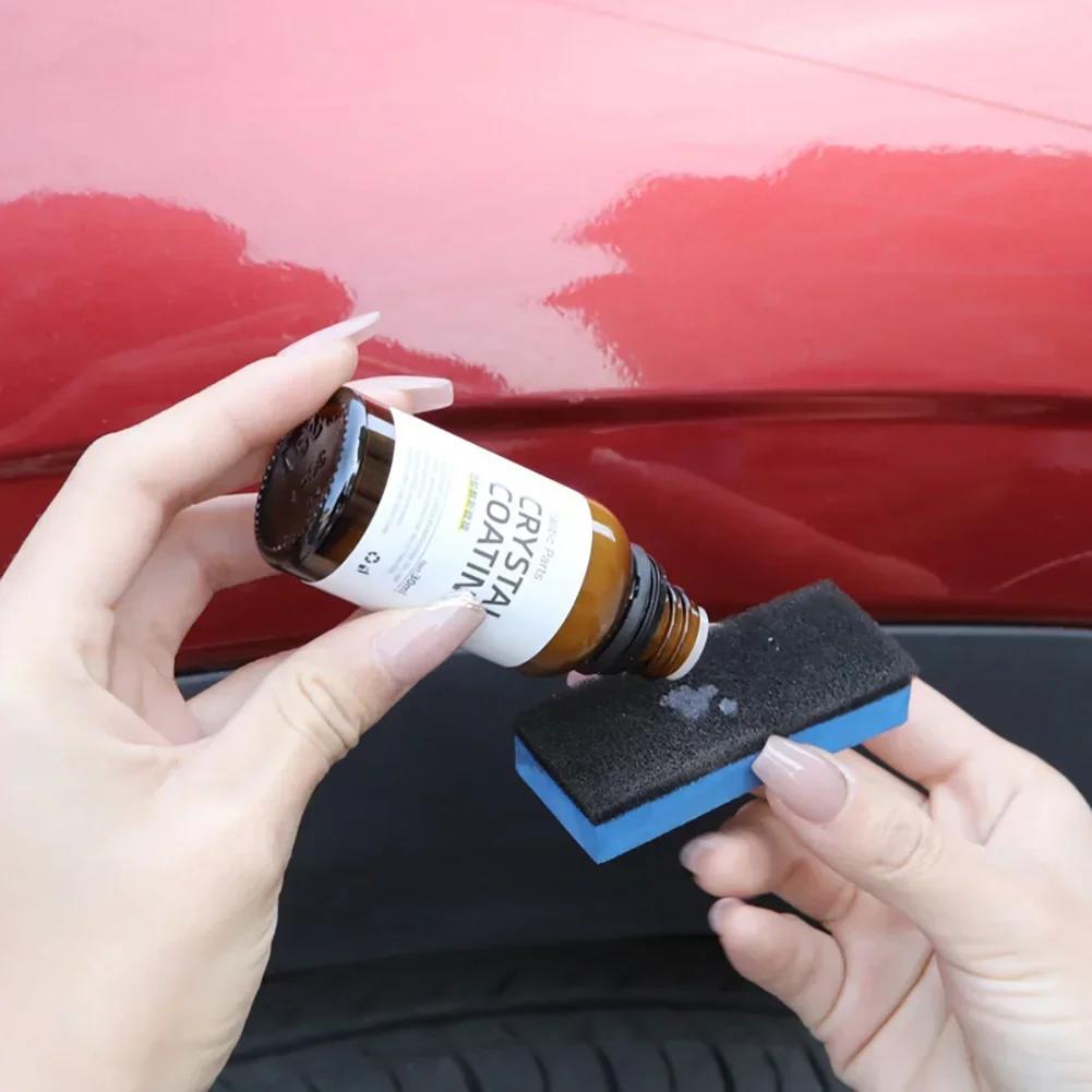 30ml Plastics Parts Crystal Coating Plastics Trim Restorer For Cars Maintenance Agent Car Plastics Restorer Sponge Waterproof