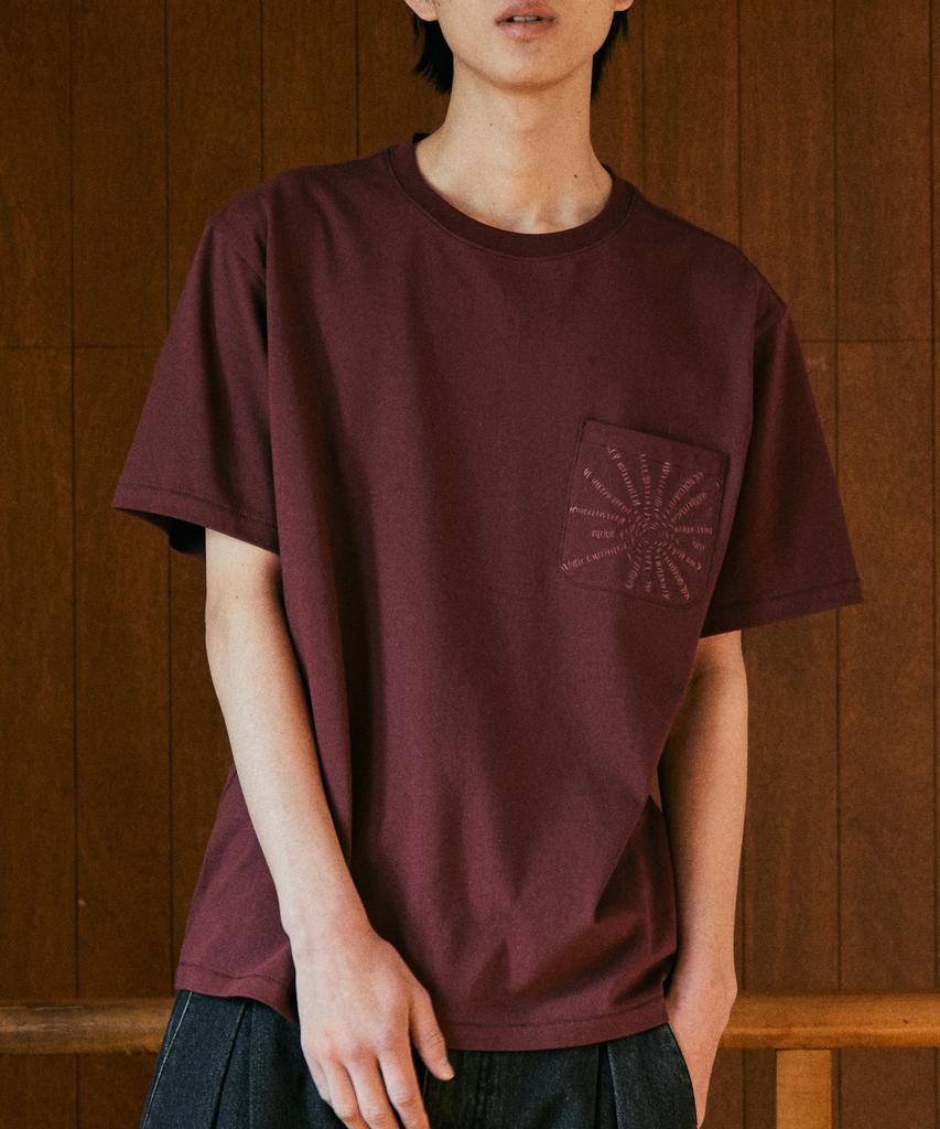 Iseuteuseobiseusyab Liberation Pocket Short Sleeve T-Shirt - Burgundy