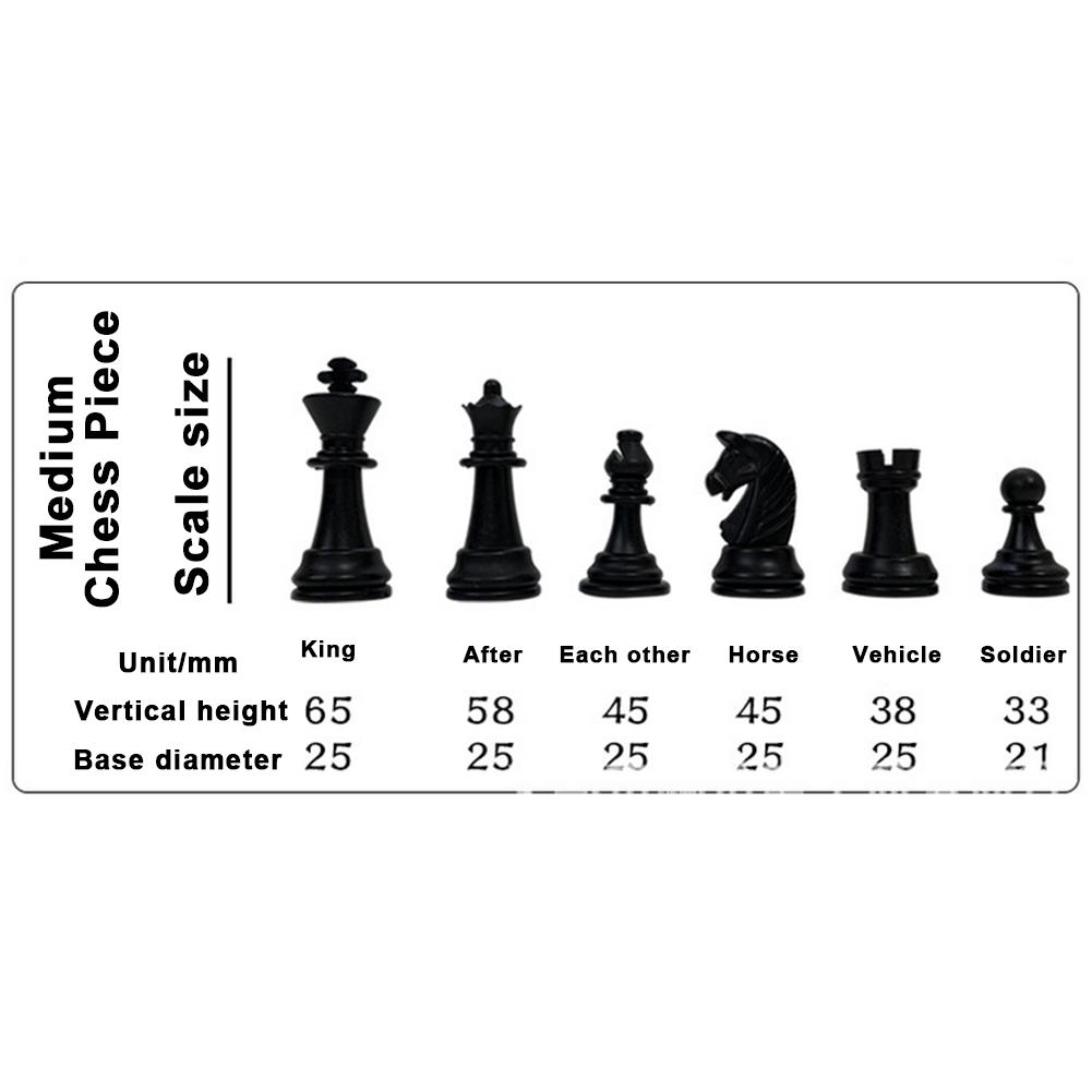 32 Medieval Plastic Chess Pieces Set King Height 6... – Grandado