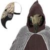 Gotická maska morového doktora Černá smrt Halloweenská párty Cosplay Steampunk Maska s ptačím zobákem Strašidelný kostým Masky s dlouhým nosem Vraní zobák