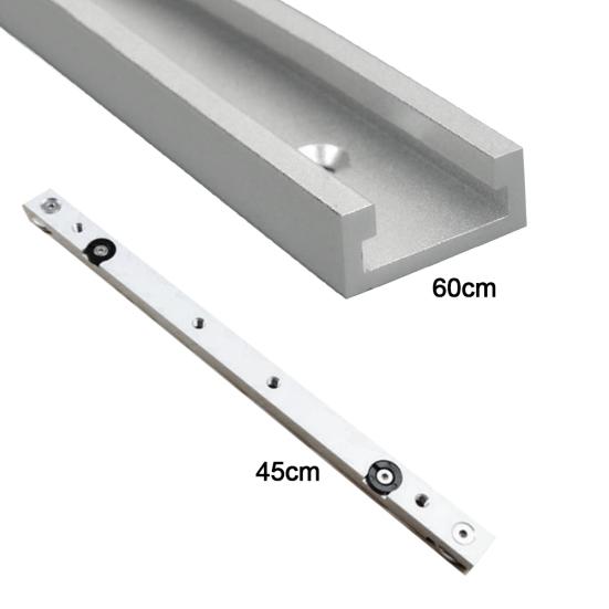 30/40/50/60cm Aluminiowa obróbka drewna T-track Slot Slider Bar Table Saw Mitre Jig