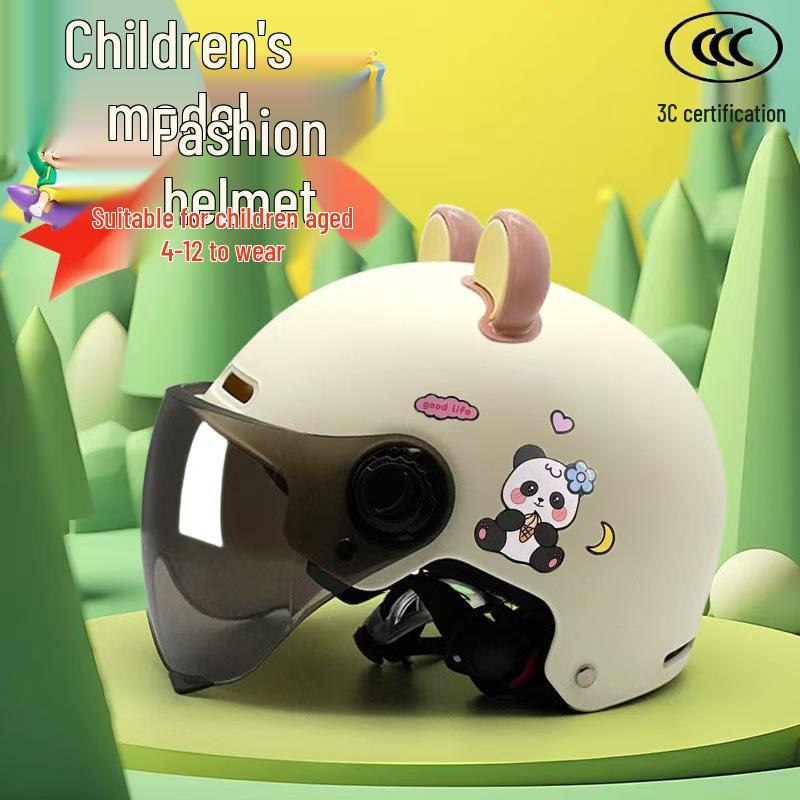 3C Certified Kids' Electric Bike Helmet: Cute, Breathable, Lightweight, Sun-Protective for Boys & Girls