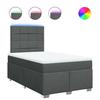 Exclusive House - Bed Slat Base with Mattress Dark Grey 120x200cm Fabric