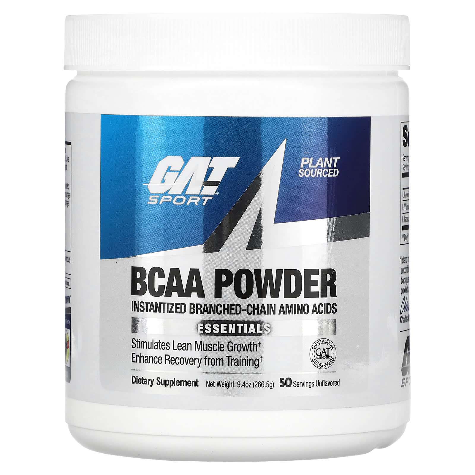 

GAT, BCAA Powder, Unscented, 8.8 oz (250 g)