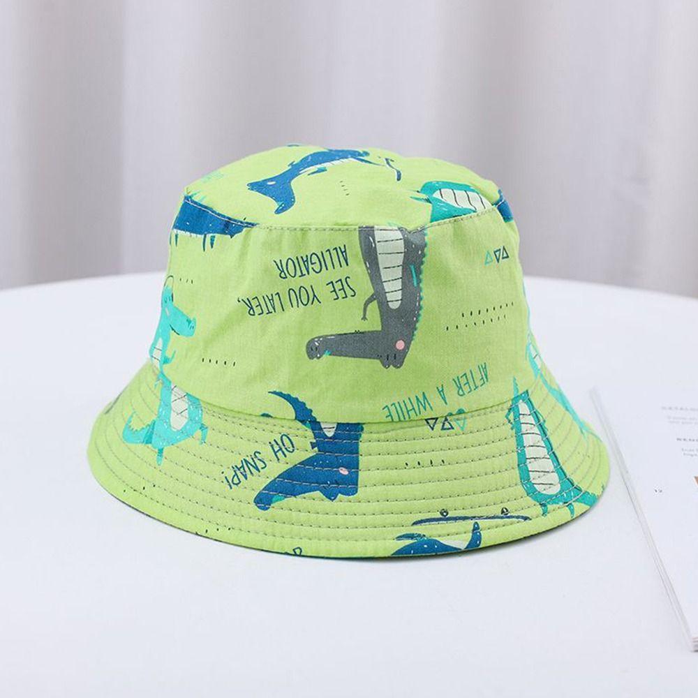 Fashion Summer Bucket Hat Uv Protection Breathable Sun Cap Adjustable Cartoon Beach Hat Infant