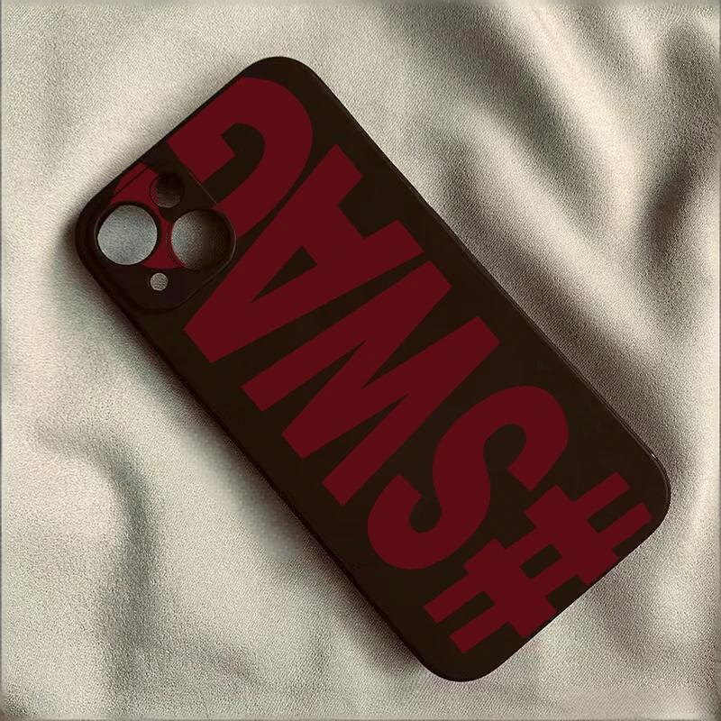 Custodia per Telefono Lettere Inglesi SWAG Per iPhone 17 16 15 11 12 14 13 Pro Max Mini XS XR 7 Plus 17E Cover in Silicone Antiurto Fundas