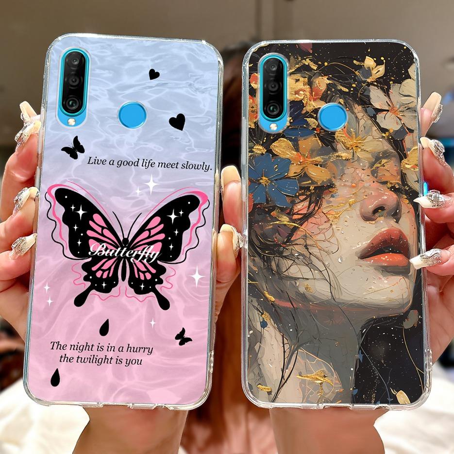 For Huawei P30 Lite Case Cool Dragon Pattern Cover Clear Silicone Soft Slim Phone Case For Huawei P30 Pro P 30 Lite P30Lite Bags