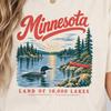 Minnesota Shirt, Comfort Colors 1717 Loon Lake Tee, Vintage Land of 10000 Lakes Graphic, Northwoods Cabin Gift