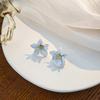Chic Frosted Floral Earrings for Women: Multi-layer Petal Studs with Sweet, Natural Elegance