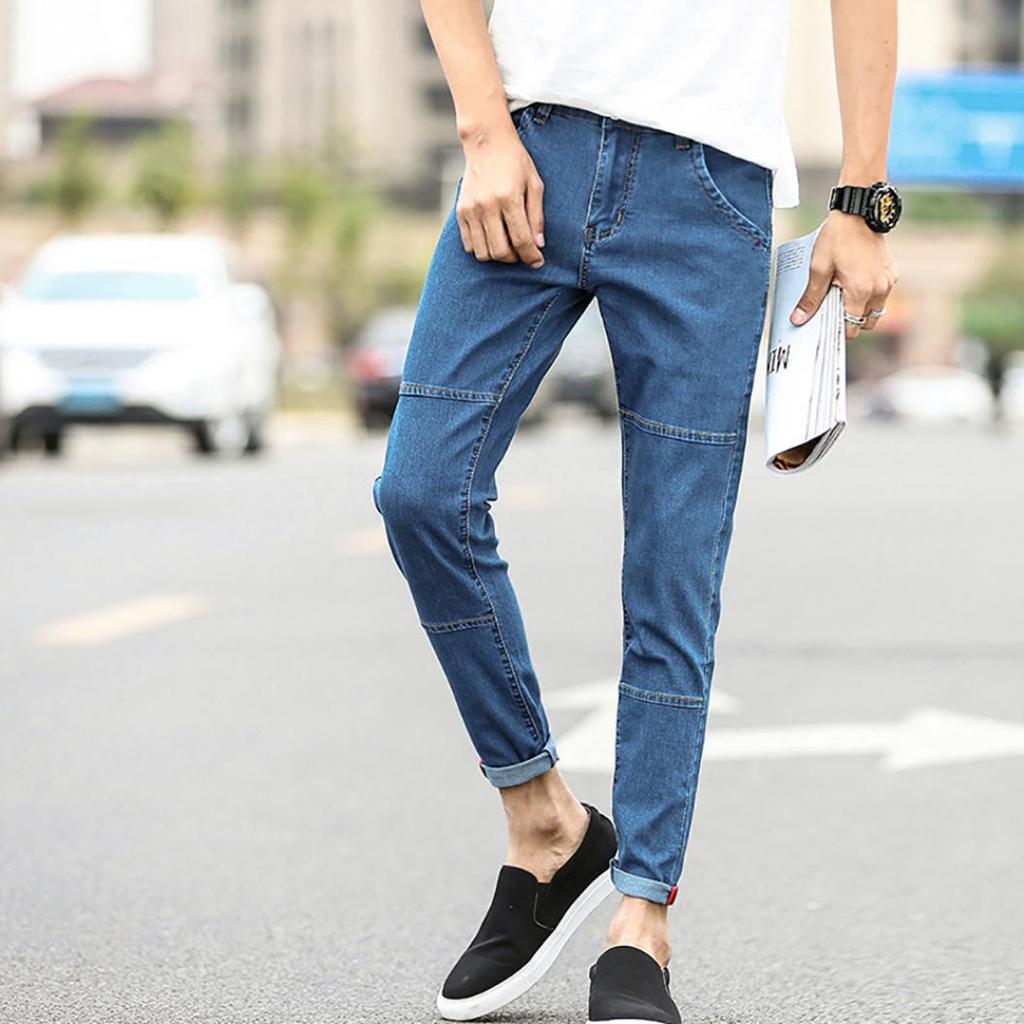 Fashion Men's Skinny Jeans Pocket Slim 