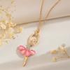 Pc Crystal Ballet Girl Necklace Romantic Exquisite Cute Pendant Fashion Trend Jewelry Accessories Party Birthday Christmas Gift
