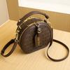 New Fashionable Small Round Bag Retro Handbag Commuter Temperament Shoulder Bag Slanted Versatile Niche Mobile Phone Bag
