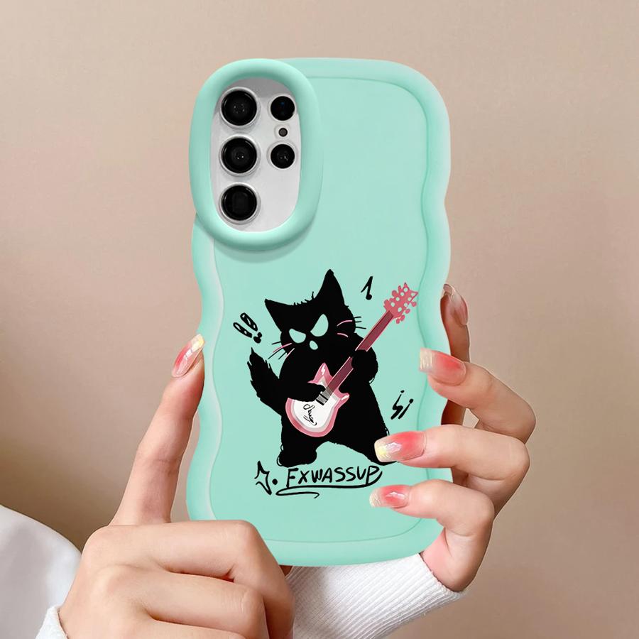 

Cartoon Black Cat Soft Phone Cover Case for Samsung Galaxy A26 S20 FE S23 Plus A25 S24 S22 Ultra S25 S21 A36 A55 A34 A54 A35 A24 Galaxy S25+