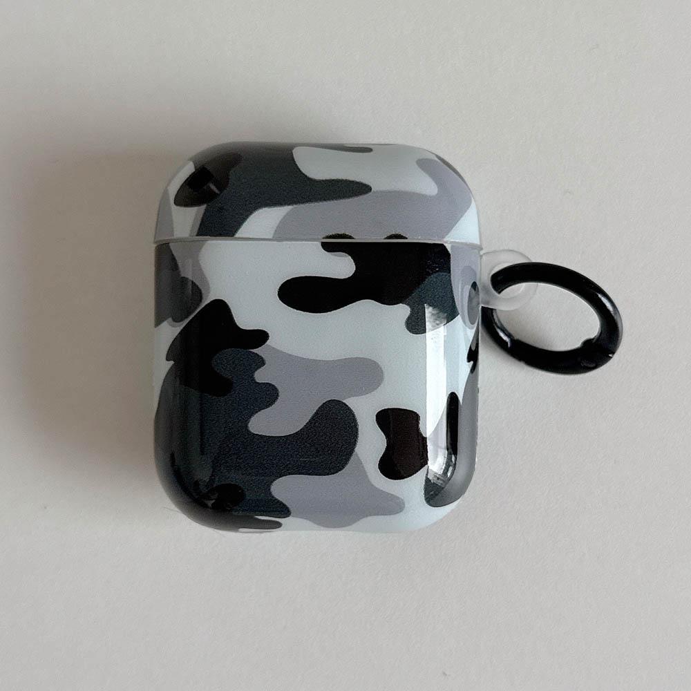 Cool Camouflage Patroon Oortelefoon Zachte Hoes Voor Airpods Pro3 Militaire Groene Camouflage Cover Voor Airpods 2 3 4 Airpods Pro 2 For Airpods 3 gray