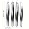 1Set 4PCS Professional Stainless Steel Tweezers Perfect For Eyebrow Hair Removal Splinter Very Effortless and Relaxed To Remove