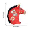 Yousheng Horse Headgear Hat Year of The Horse Cosplay Party Hat Soft Breathable Horse Head Photo Prop Cheerful Festival Headwear