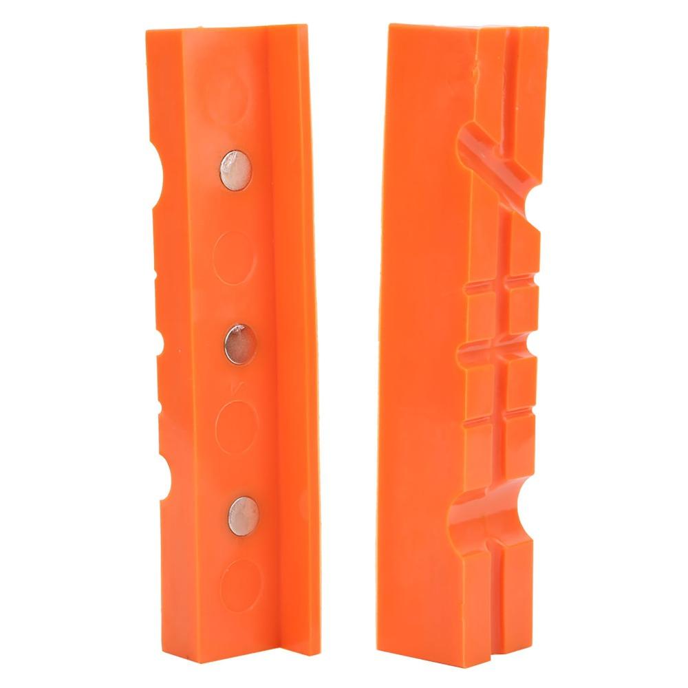2pcs Nylon Vise Jaw Pads Strong Magnetism Protective Jaw Pads Vise Jaw Covers For Metalworking