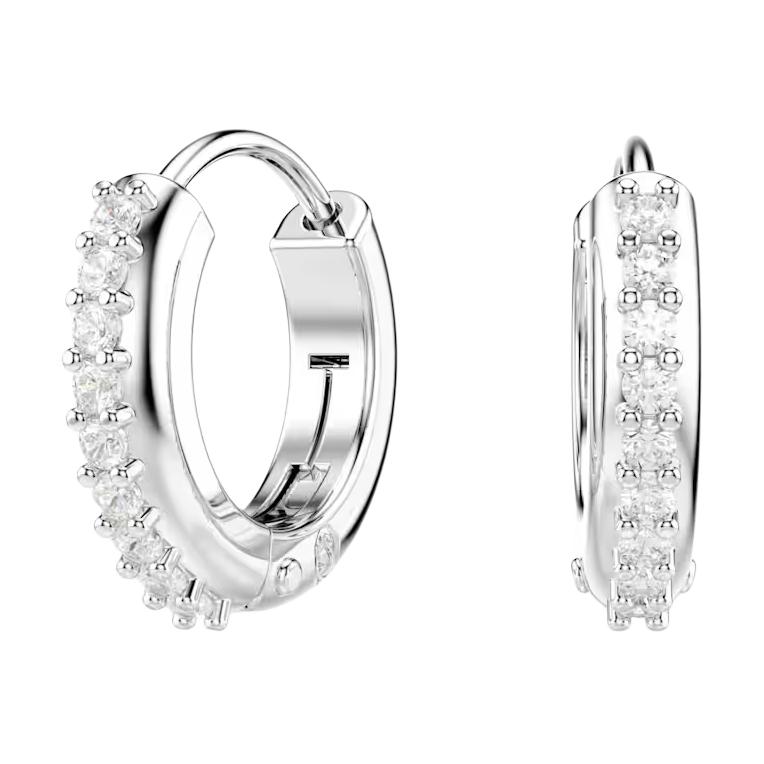 Swarovski Matrix Round Cut Cubic Zirconia Rhodium Plated Earrings Women earrings White 5690670 White Box
