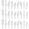 50pcs Wood Carving Blades Cutter Knifes Craft Carve Tool Sculpture Utility Engrave Metal Scalpel Woodcarve PCB Repair DIY Blade