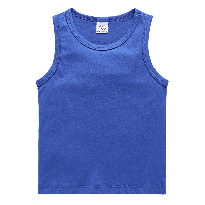 Sommerkleidung Kinderweste Baumwolle Lässiges Basist-Shirt Schweißabsorbierend Sport-Oberteil Ärmelloses Oberteil für Jungen