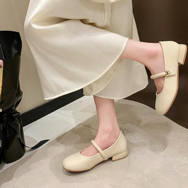 2026 Spring New Barefoot PU Ballet Shoes for Women Flat Bottom Comfortable Soft Bottom Scattered Wide Toe Box Lightweight
