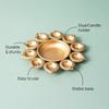 Candlestick-diya, Circular Diya Thali with 10 Attached Deepaks, Nestroots