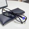 New middle-aged and elderly fashionable and elegant women's street stall lantern reading glasses anti-blue full-frame high-end far-sighted glasses