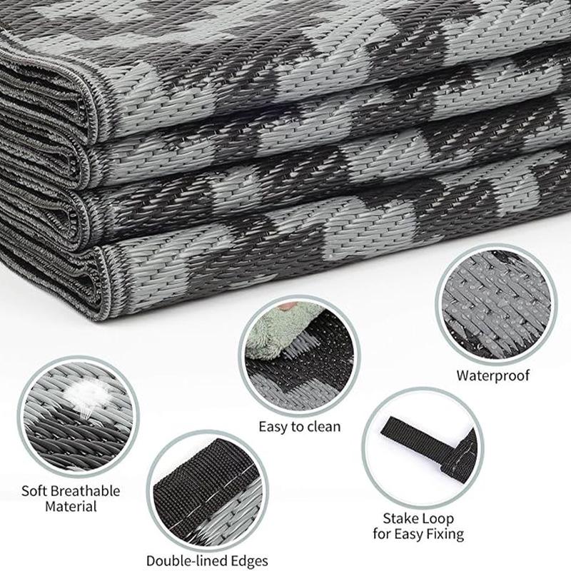 Popular Outdoor Awning Camping RV Mat - Woven PP Plastic for Garden, Lawn, Pool, Deck, and Porch